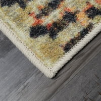 Дом Мохак призматичен Амарилис сив съвременен декоративен ориенталски прецизно отпечатан килим, 5 'х8', сив