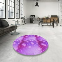 Ahgly Company Machine Pashable Indoor Square Transitional Fuchsia или Magenta Purple Area Rugs, 6 'квадрат