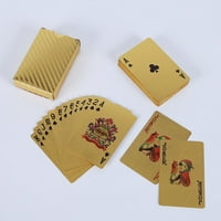 Задайте забавни карти за игра Gold Foil Poker Shiny Playing Cards Инструмент за развлечение Игра играчка за домашен бар офис