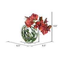 Vickerman 9.8 Изкупен розов орхидея на пеперуди в стъклен съд