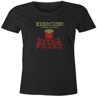 Crowns Tees Мислех, че сте казали допълнителни пържени картофи забавна графична тениска