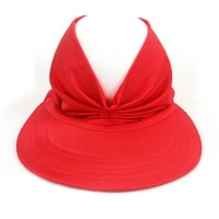 Pxiakgy бейзболна шапка лятната шапка женска слънчева козирка слънчева шапка анти-ултравиолетова еластична куха шапка червено + един размер