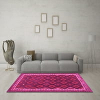 Ahgly Company Indoor Square Oriental Pink Traditional Area Rugs, 8 'квадрат