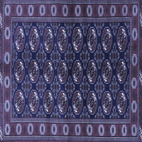 Ahgly Company Machine Pashable Indoor Rectangle Persian Blue Traditional Area Cugs, 3 '5'
