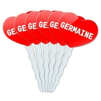 Germaine Heart Love Cupcake Picks Toppers - Комплект от 6