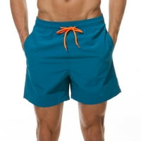 Мъжки плуват стволове Бързи сухи плажни къси панталони Мрешни лигави за бански бански костюми с джобове Армия Зелен XL