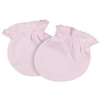 Gerber Baby Girls No Scratch Mittens, 4-пакет