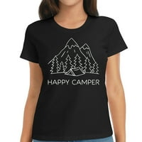 Щастлив лагер лагер кемпер на открито къмпинг лагерна тениска природа