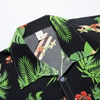 Fragarn мъжки хавайска риза с къс ръкав небрежен бутон надолу флорални отпечатани плажни ризи с джоб