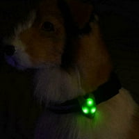 Pet Cat Dog Puppy LED мигаща яка Етикет за клип Бъкъл Нощ светло горещо