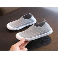 Crocowalk Girls Flats Sports Shoes дишащи ежедневни маратонки момчета ходещи обувки училище неплъзгащи се приплъзване на сиво 10.5c