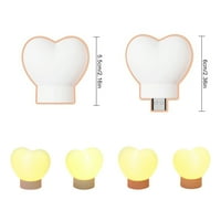 Garhelper Silicone Night Light, Love Heart Shape Lamp с USB заряд, за момчета момичета подарък