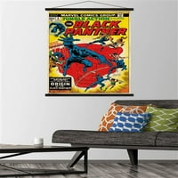 Marvel Comics - Black Panther - Action Action Poster Poster с дървена магнитна рамка, 22.375 34