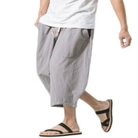 Грианлунк харем панталони за мъжки летни плажни панталони Бохо ежедневни празнични свободни Къси панталони с джобове