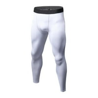 Tawop бели панталони Мъжки спортни разтягащи гамаши панталони дишащи бързо изсушаващи фитнес панталони с фитнес панталони бяло 8