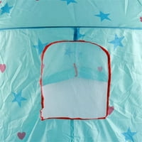 Принцеса замък игра палатка, деца Сгъваема игра палатка къща играчка за вътрешна и външна употреба-Розово