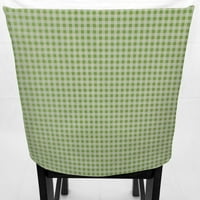 Зелено и бяло проверено Gingham трапезария Стол задни капаци или капаци на седалките от необходимите неща на Пени