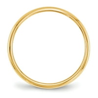 Най-доброто злато 10к жълто злато половин кръгла лента-размер 14
