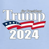 Дивият Боби, Тръмп за президент лого САЩ флаг политически мъже графичен чай, Светло синьо, х-голям