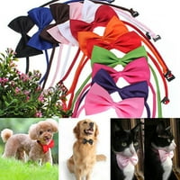 Opvise Pet Bow Tie Lovely декоративен найлон от твърд цвят регулируем куче котка боуккнейв вратовръзка за пазаруване светло лилаво