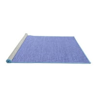 Ahgly Company Machine Wareable Indoor Rectangle Abstract Blue Contemporary Area Rugs, 3 '5'