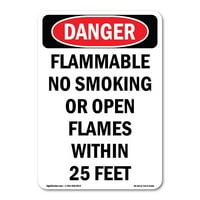 Опасен знак - Запалим без пушене или отворени пламъци
