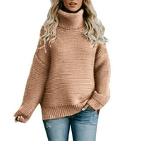 fvwitlyh пуловери омен от куртури на пуловер с дълъг ръкав на прорезка с дълъг ръкав