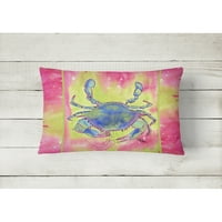 Carolines Treasures 8343PW Crab Canvas Fabric Декоративна възглавница, 12H X16W, Multicolor