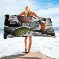 Китарна баня кърпа микрофибър музика плаж