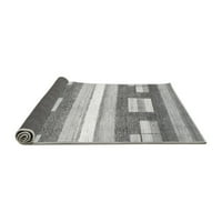 Ahgly Company Indoor Rectangle Abstract Grey Modern Area Rugs, 7 '10'