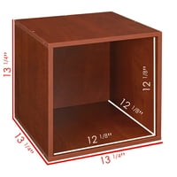 Комплект за съхранение на ниша Кубо-пълни кубчета половин кубчета със сгъваеми Кошчета за съхранение - черешово Розово
