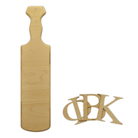 Гръцко братство дървено гребло и комплект с букви, 21 гребло w традиционна дръжка, 1 -3 букви