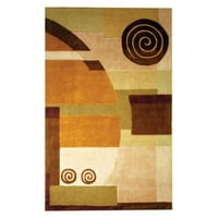 Rodeo Drive Wayne Abstract Wool Area Rug, Beige, 3'6 5'6