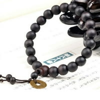 Buytra Men's Wood Buddha Buddhist Prayer Beads Тибет мала очарова късметлия гривна за китката