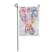 Главата на слоновата медитация оцветяване на мандала големи рога градински флаг декоративно знаме къща банер
