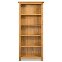 5-ниво шкаф за книги 23.6 x8.9 x55.1 твърд дъб дърво