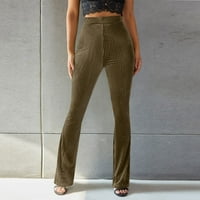Lilgiuy женски ежедневни панталони-бутони твърди талии дълги панталони алтернативни дрехи алтернативно облекло