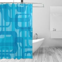 Поп създаване син абстрактен модел душ завеса водоустойчива завеса за душ баня