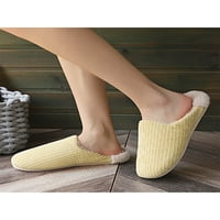 Gomelly House чехли за жени размити уютни зимни топли обувки на закрито жълто 7-7.5