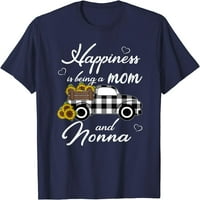 Дървена баба риза щастието е мама и тениска с нона