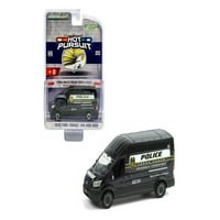 Terre Haute, Indiala Police Presport Transport Ford Transit LWB High Roof, Black - Greenlight - Scale Diecast Model Toy Car