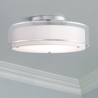 Посини евро дизайн модерен таван осветление полу Флъш монтажно приспособление 20 широк хром 3-лек Отвесни външни разстояние бял вътрешен барабан сянка за спалня къща