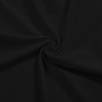 Дамски върхове жени вратовръзка боя Мода отпечатани цветни къс ръкав каишка студено рамото върхове Черно М