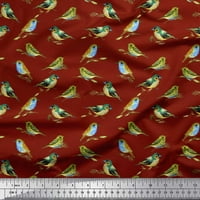 Soimoi памучен Poplin Fabric Flycathcer птица отпечатана тъкан двор широк
