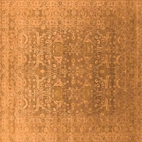 Ahgly Company Indoor Square Oriental Orange Industrial Area Rugs, 6 'квадрат