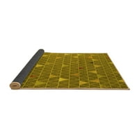 Ahgly Company Indoor Rectangle Abstract Yellow Modern Area Rugs, 5 '8'