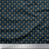 Soimoi Blue Cotton Voile Fabric Toucan Bird Decor Fabric Printed Bty Wide
