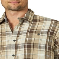 Мъжка риза с дълъг ръкав карирана фланела
