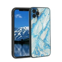 Съвместим с телефона на iPhone Pro Ma, синьо-мраморен-S-Men-Case Silicone, защитен за тийнейджърка момче за момче за iPhone Pro Max