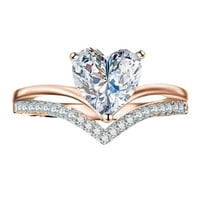 Heiheiup любов форма голям рит на кристан диамант любовен пръстен Елегантна геометрия Rhinestone Ring Full Diamond Boy Rings for Teens